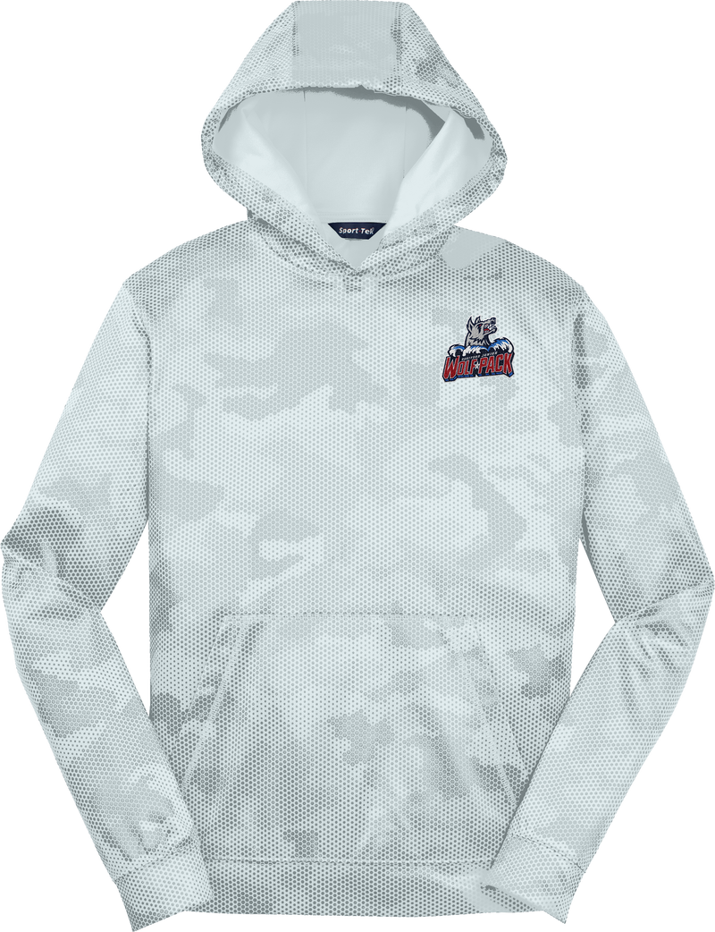 Hartford Jr. Wolfpack Youth Sport-Wick CamoHex Fleece Hooded Pullover