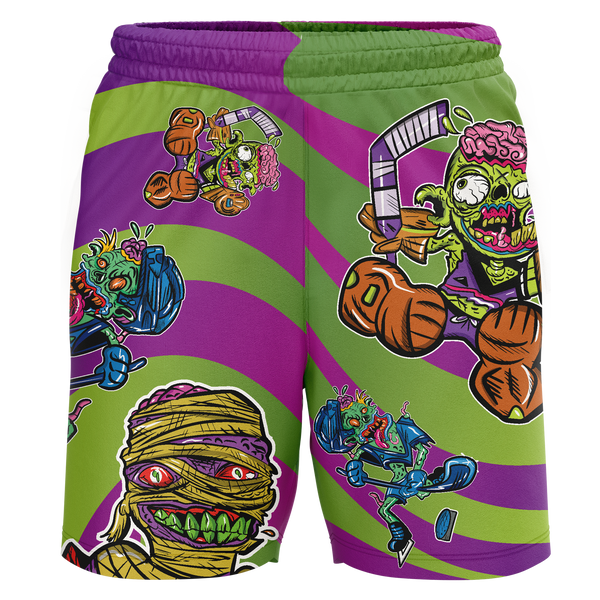 BarDown Inline Hockey Zombie Youth Workout Wear Shorts