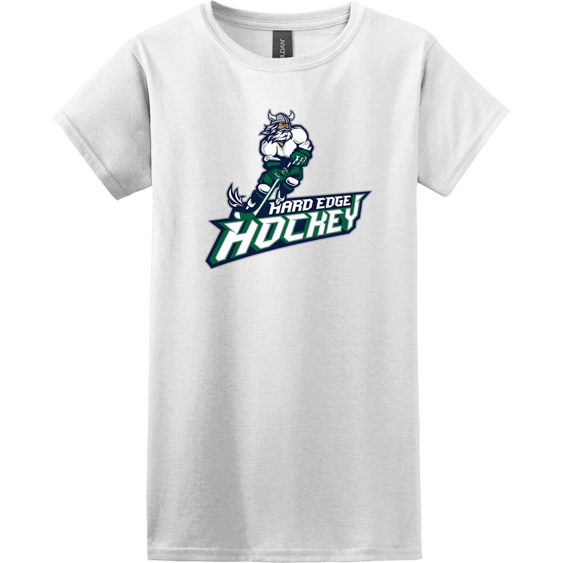 Hard Edge Hockey Softstyle Ladies' T-Shirt