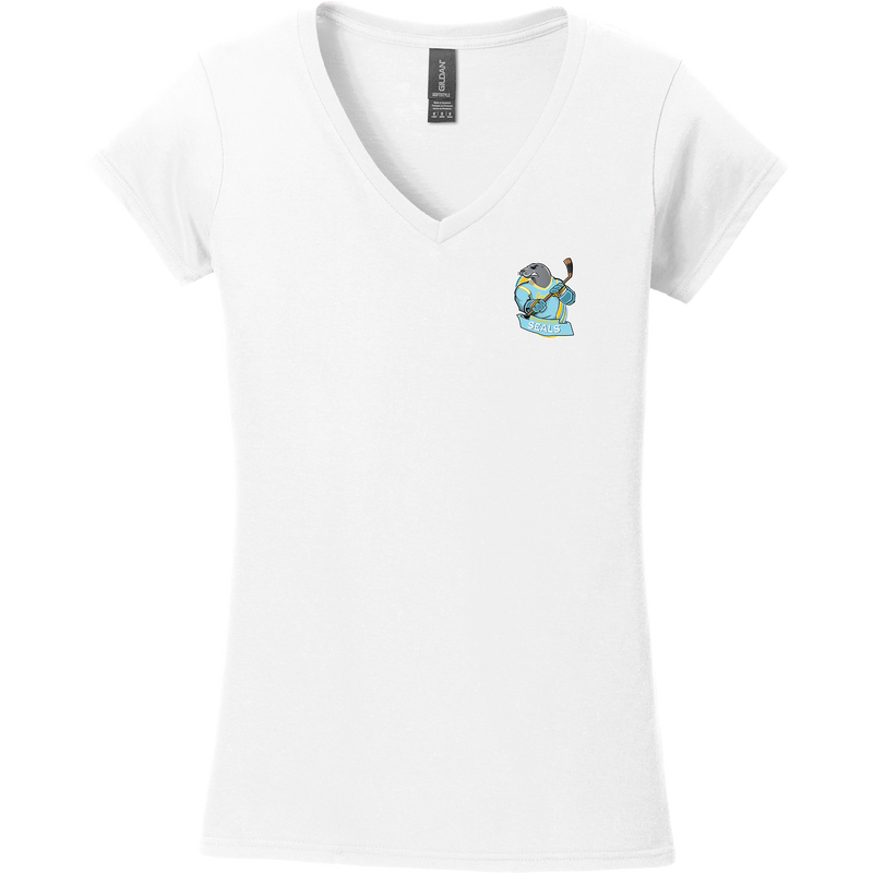Atlantic City Seals Softstyle Ladies Fit V-Neck T-Shirt