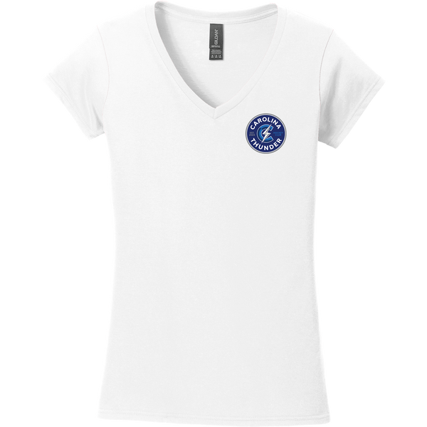 Carolina Thunder Softstyle Ladies Fit V-Neck T-Shirt