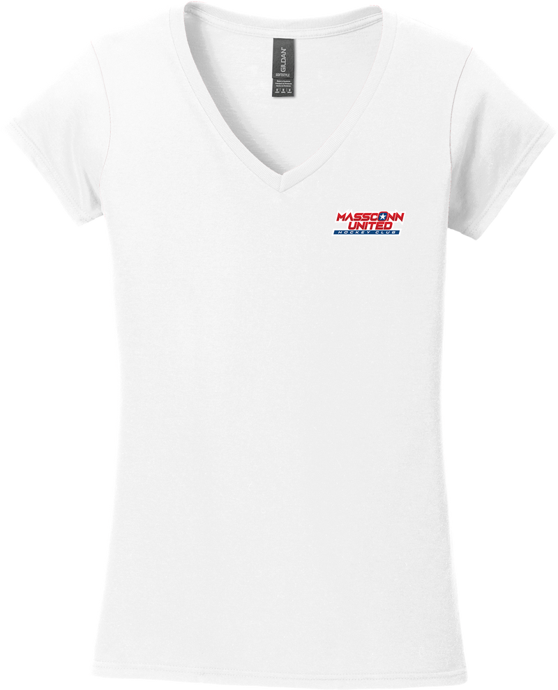 Mass Conn United Softstyle Ladies Fit V-Neck T-Shirt