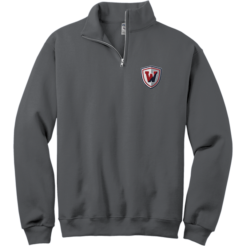 Wall Hockey NuBlend 1/4-Zip Cadet Collar Sweatshirt