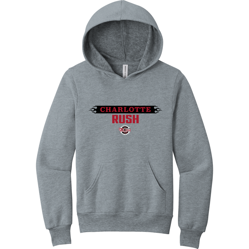 Charlotte Rush Youth Sponge Fleece Pullover Hoodie