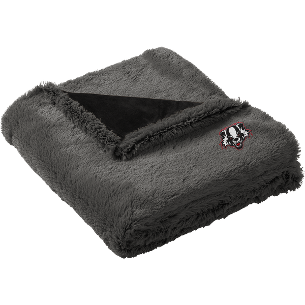 Scary Badgers Faux Fur Blanket