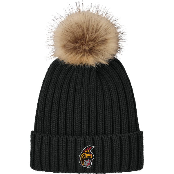 Seacoast Spartans (Ice Hockey) Faux Fur Pom Beanie