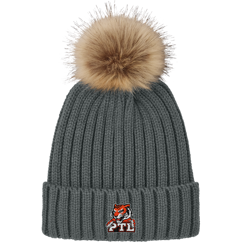 Princeton Tiger Lilies Faux Fur Pom Beanie