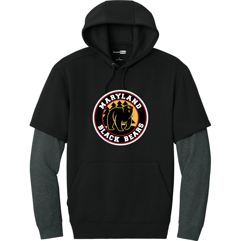 Maryland Black Bears Tough Fleece Layered Hoodie