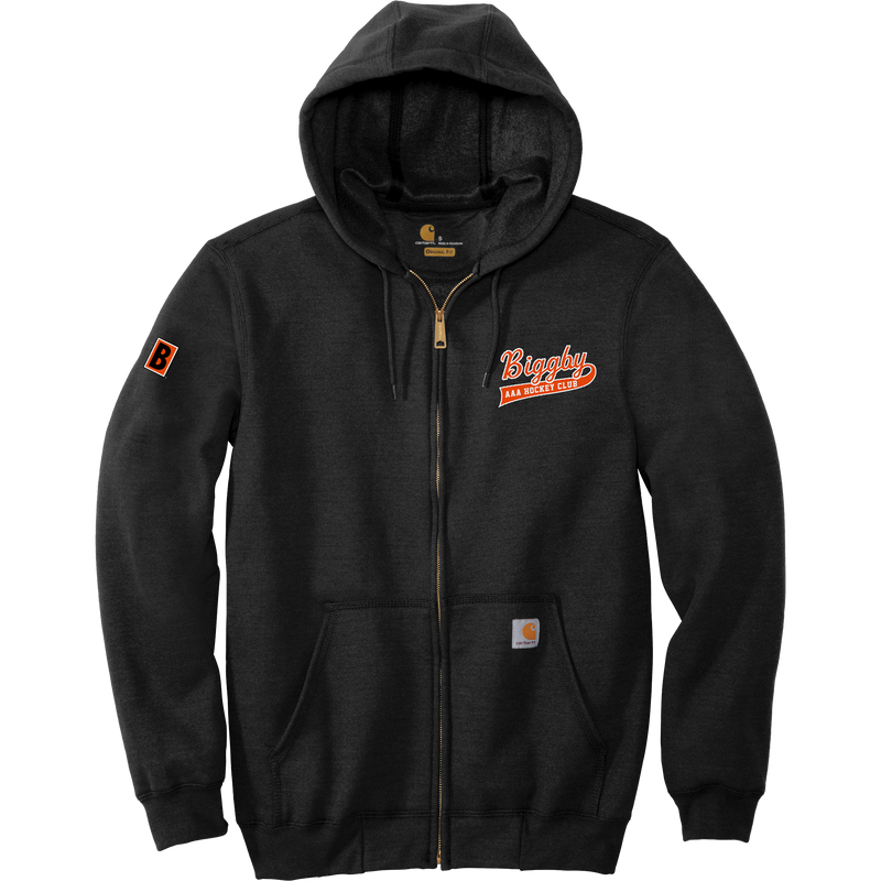 Biggby Coffee AAA Carhartt Midweight Hooded Zip-Front Sweatshirt