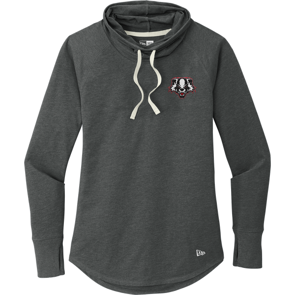 Scary Badgers New Era Ladies Sueded Cotton Blend Cowl Tee