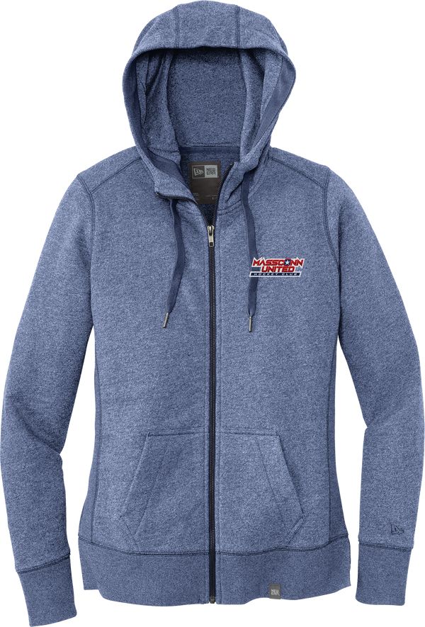 Mass Conn United New Era Ladies French Terry Full-Zip Hoodie