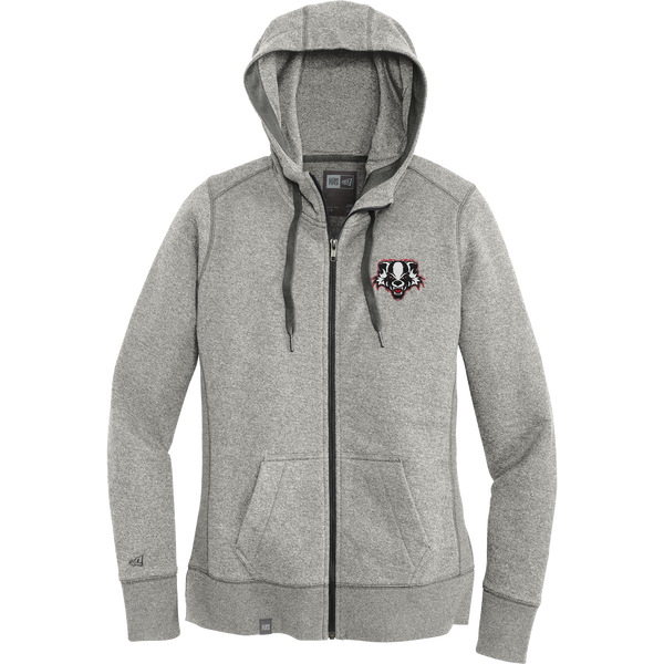Scary Badgers New Era Ladies French Terry Full-Zip Hoodie