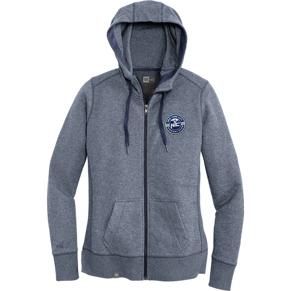NYC Hockey Club New Era Ladies French Terry Full-Zip Hoodie