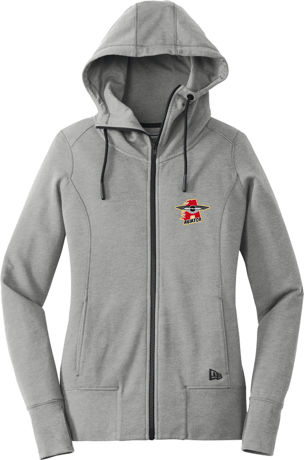 NY Aviators New Era Ladies Tri-Blend Fleece Full-Zip Hoodie