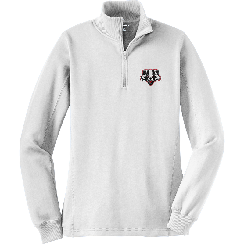 Scary Badgers Ladies 1/4-Zip Sweatshirt
