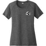 Allegheny Badgers Ladies PosiCharge Tri-Blend Wicking Scoop Neck Raglan Tee