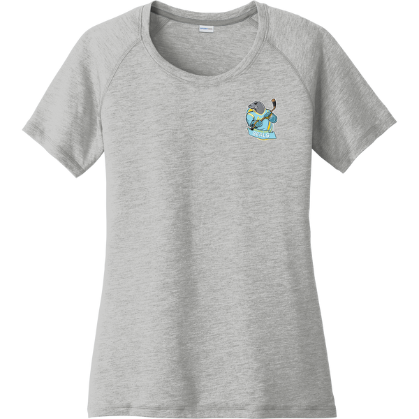 Atlantic City Seals Ladies PosiCharge Tri-Blend Wicking Scoop Neck Raglan Tee