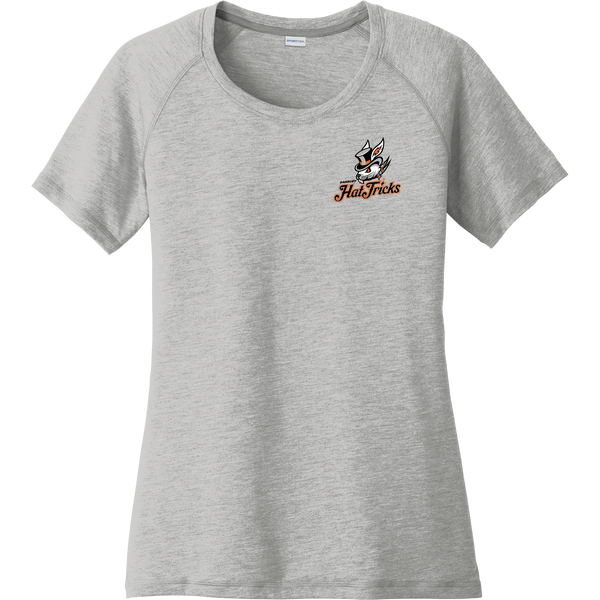 Danbury Hat Tricks Ladies PosiCharge Tri-Blend Wicking Scoop Neck Raglan Tee