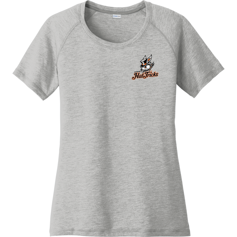 Danbury Hat Tricks Ladies PosiCharge Tri-Blend Wicking Scoop Neck Raglan Tee