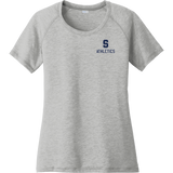 Midd South Athletics Ladies PosiCharge Tri-Blend Wicking Scoop Neck Raglan Tee