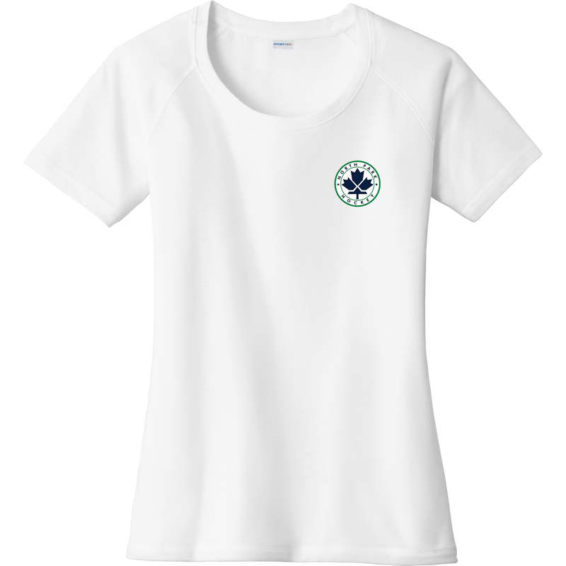 North Park Hockey Ladies PosiCharge Tri-Blend Wicking Scoop Neck Raglan Tee