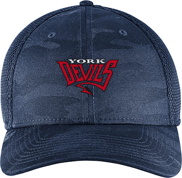 York Devils New Era Tonal Camo Stretch Tech Mesh Cap