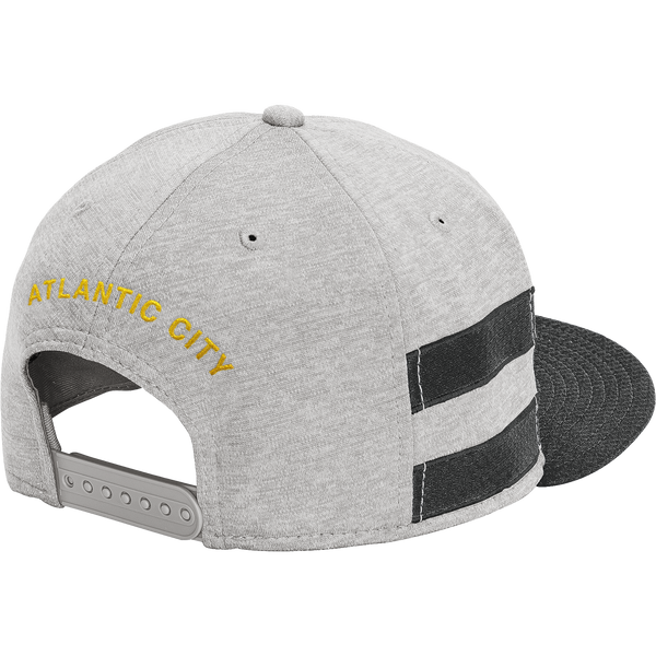Atlantic City Seals New Era Shadow Heather Striped Flat Bill Snapback Cap