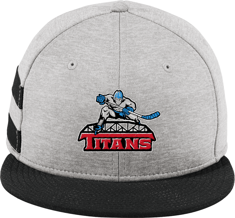 NJ Titans New Era Shadow Heather Striped Flat Bill Snapback Cap