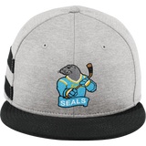 Atlantic City Seals New Era Shadow Heather Striped Flat Bill Snapback Cap