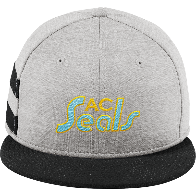 Atlantic City Seals New Era Shadow Heather Striped Flat Bill Snapback Cap