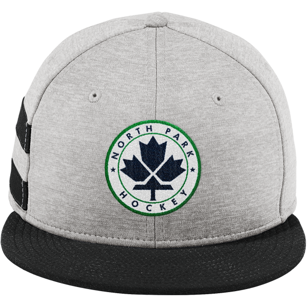 North Park Hockey New Era Shadow Heather Striped Flat Bill Snapback Cap