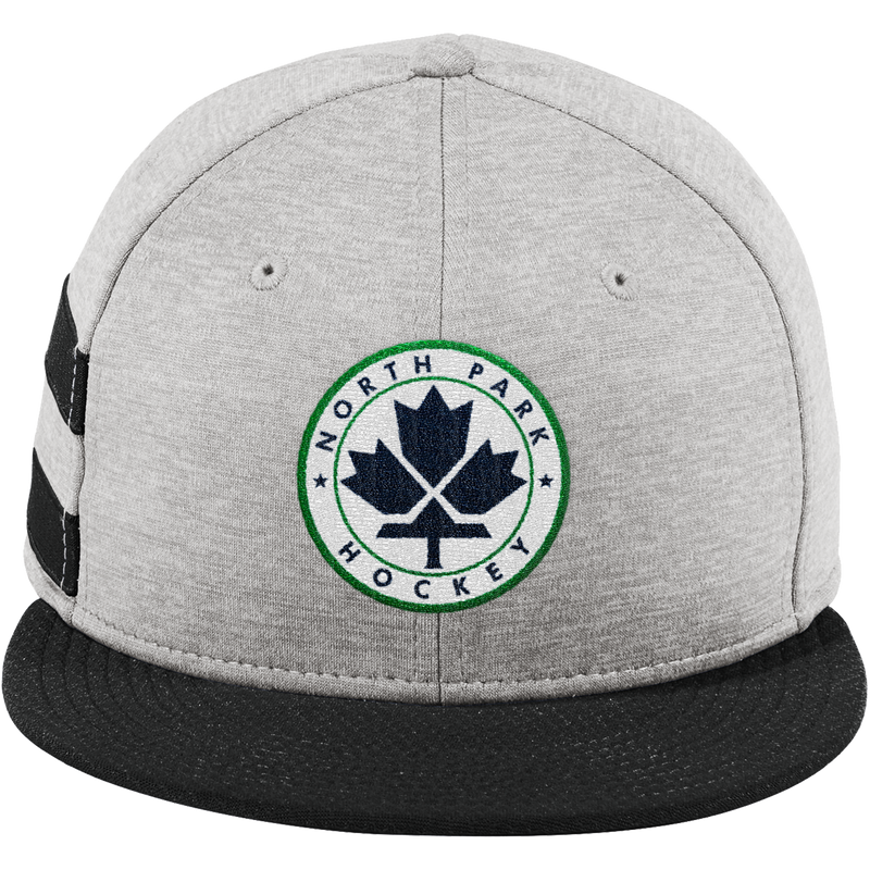 North Park Hockey New Era Shadow Heather Striped Flat Bill Snapback Cap
