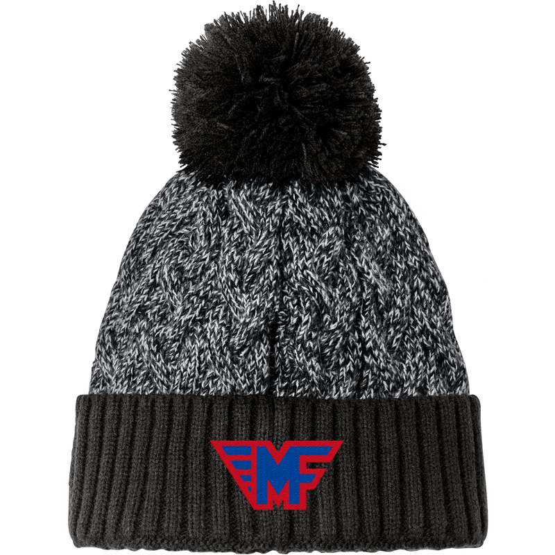 Mid-Fairfield New Era Marled Knit Pom Beanie