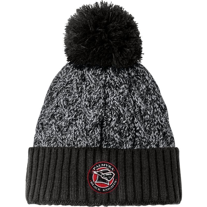 Palmyra Black Knights New Era Marled Knit Pom Beanie