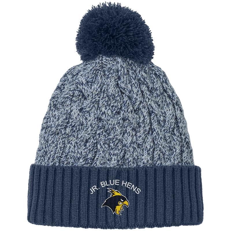 Delaware Jr. Blue Hens New Era Marled Knit Pom Beanie