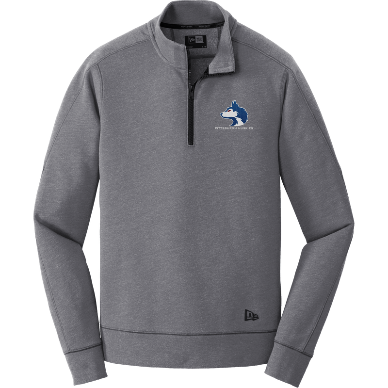 Pittsburgh Huskies New Era Tri-Blend Fleece 1/4-Zip Pullover