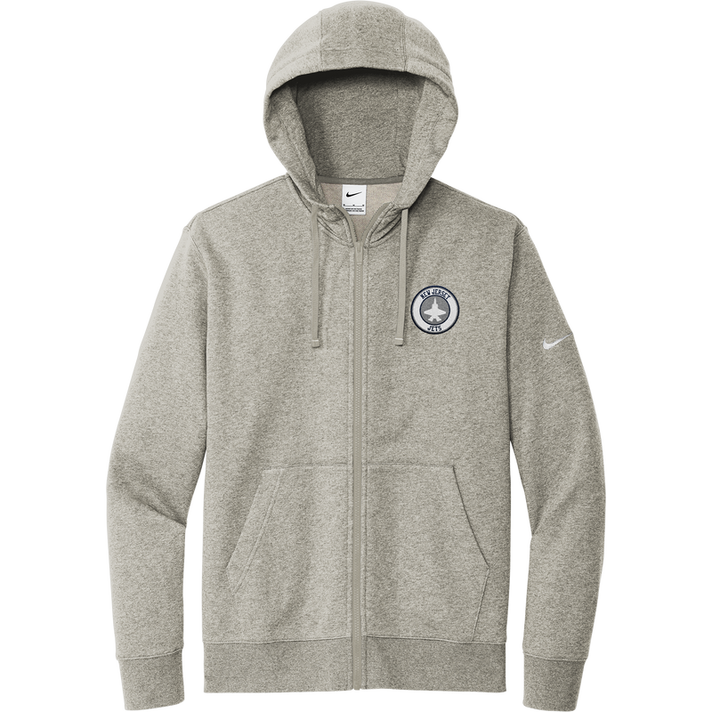 NJ Jets Nike Club Fleece Sleeve Swoosh Full-Zip Hoodie