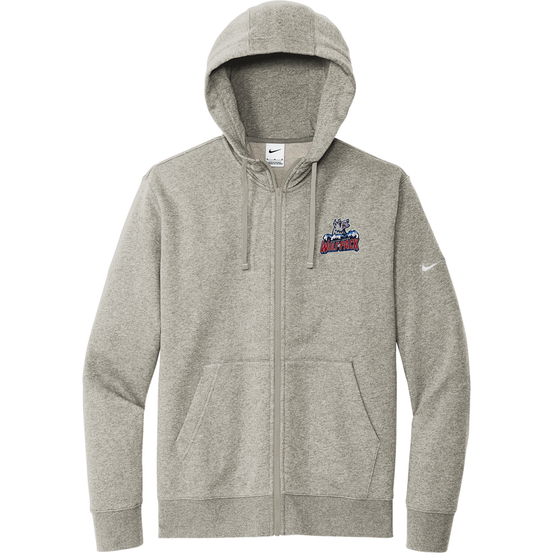 Hartford Jr. Wolfpack Nike Club Fleece Sleeve Swoosh Full-Zip Hoodie