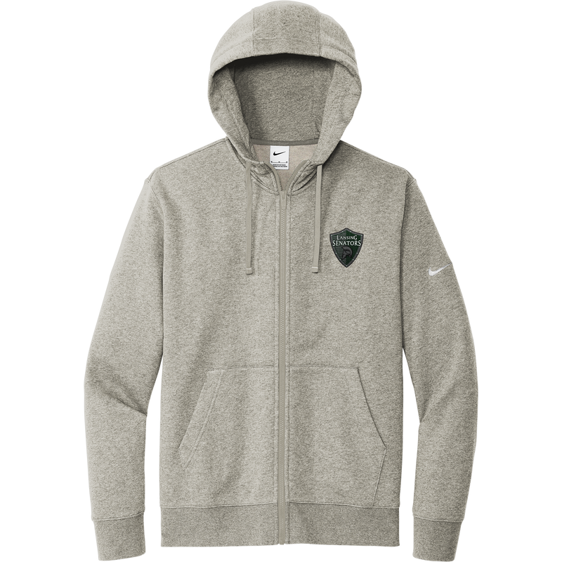 Lansing Senators Nike Club Fleece Sleeve Swoosh Full-Zip Hoodie