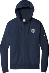 CT Bobcats Nike Club Fleece Sleeve Swoosh Full-Zip Hoodie