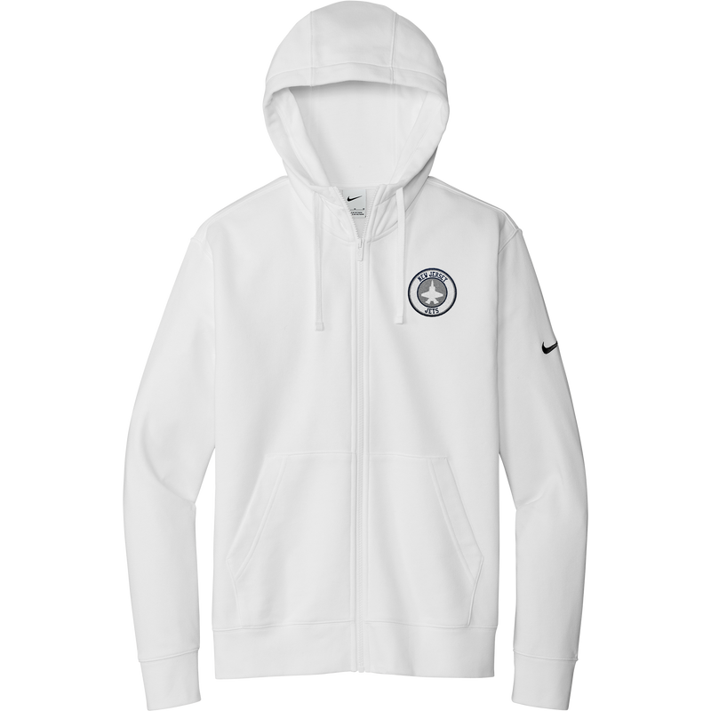 NJ Jets Nike Club Fleece Sleeve Swoosh Full-Zip Hoodie