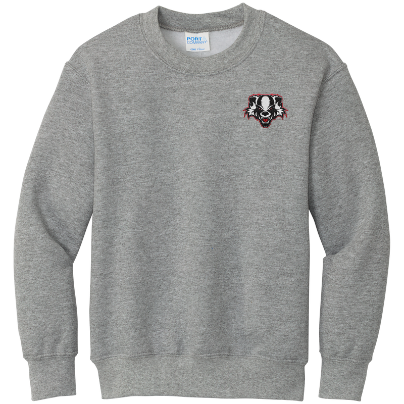 Scary Badgers Youth Core Fleece Crewneck Sweatshirt
