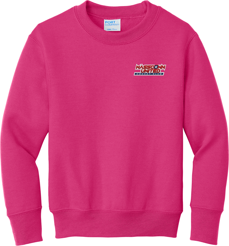 Mass Conn United Youth Core Fleece Crewneck Sweatshirt