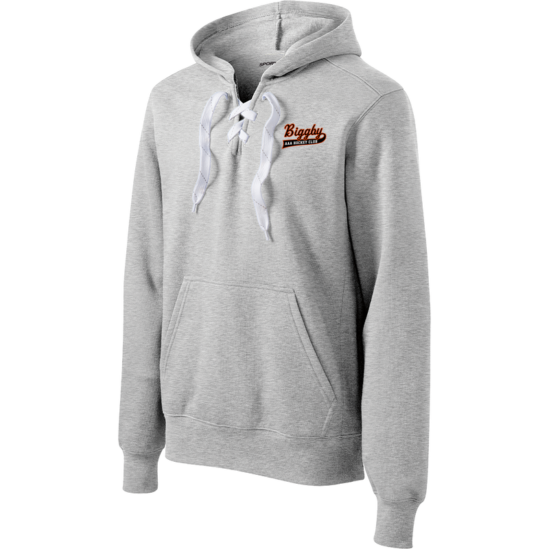 Biggby Coffee AAA Lace Up Pullover Hooded Sweatshirt