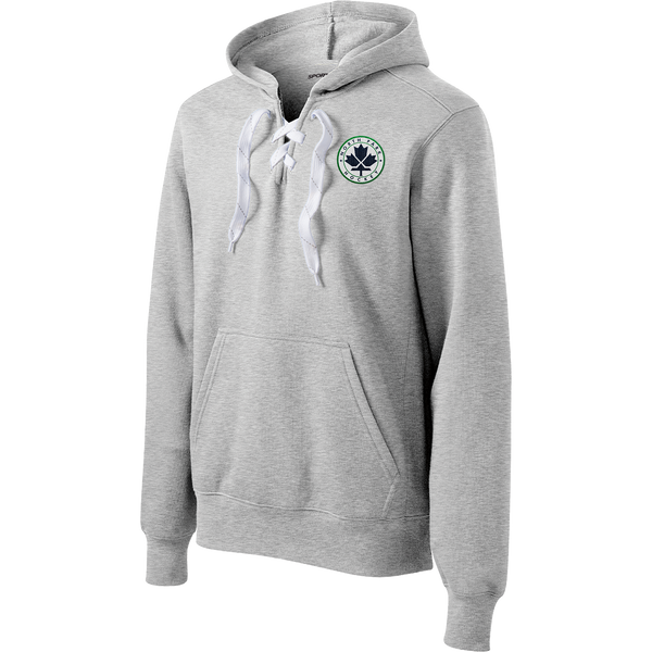 North Park Hockey Lace Up Pullover Hooded Sweatshirt