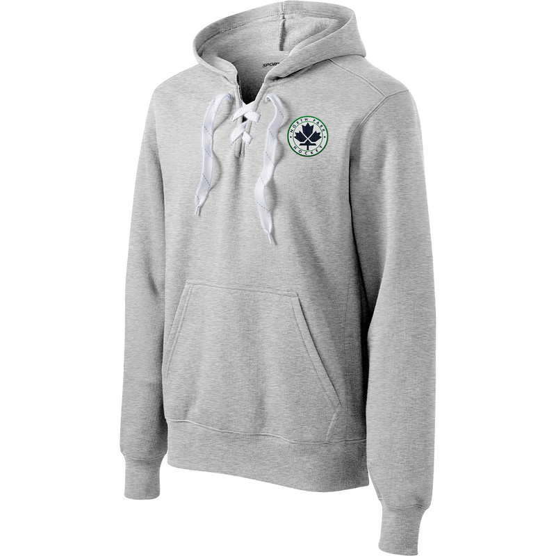 North Park Hockey Lace Up Pullover Hooded Sweatshirt