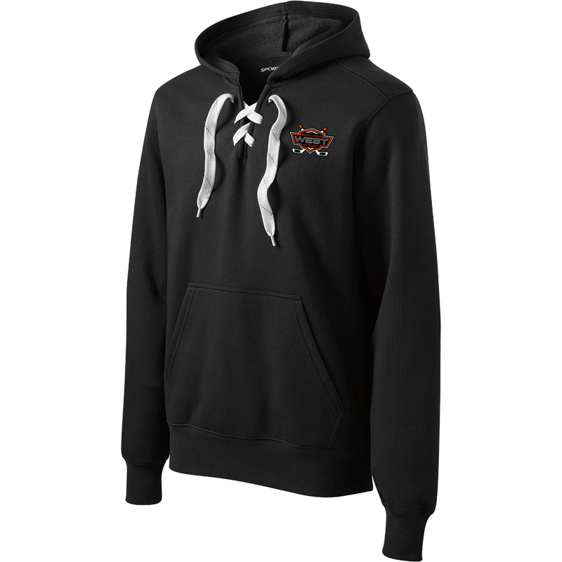 Orange County West Lace Up Pullover Hooded Sweatshirt