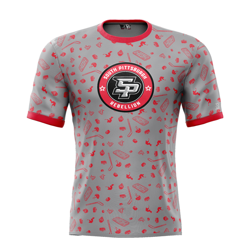 South Pittsburgh Rebellion Mites Adult Sublimated Pattern Tee