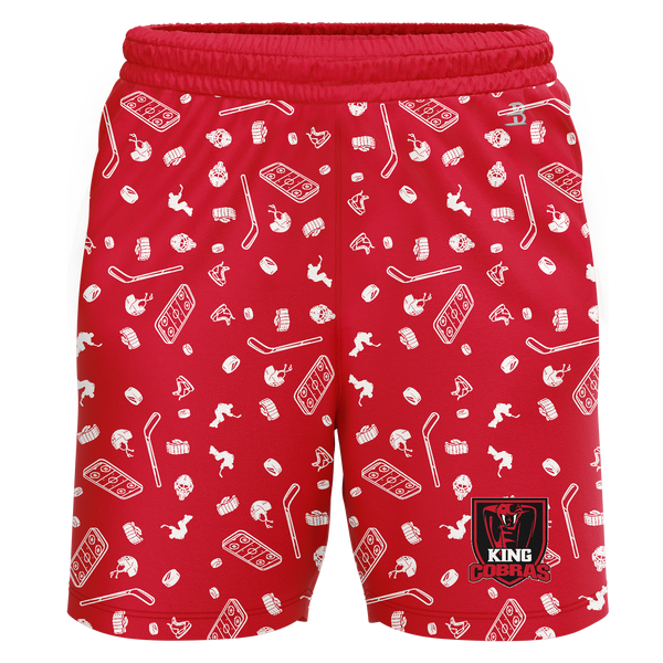 King Cobras Adult Sublimated Pattern Shorts