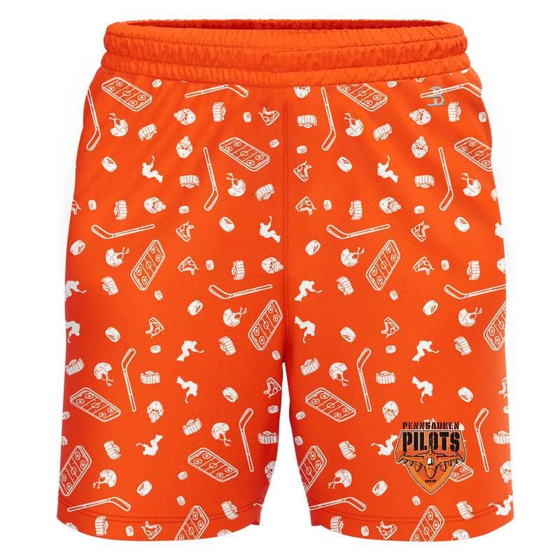 Pennsauken Pilots Adult Sublimated Pattern Shorts